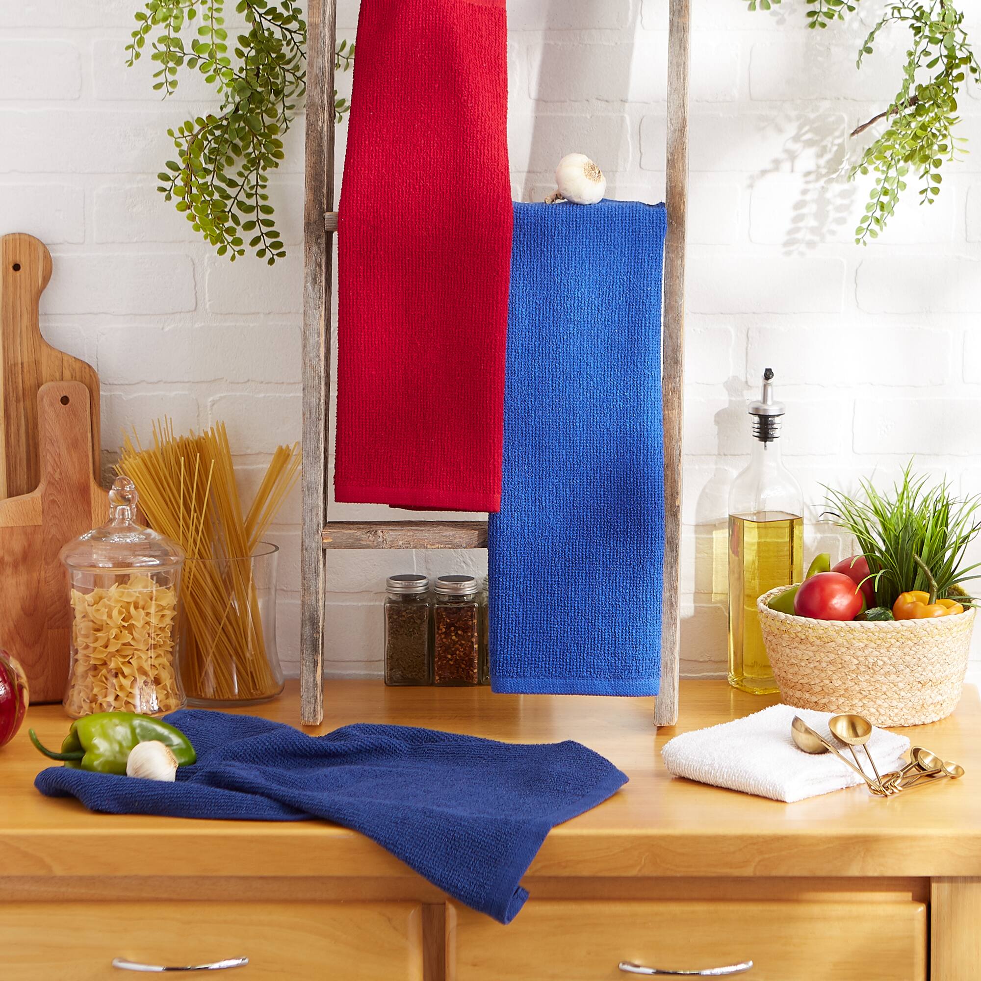 DII® Patriotic Bar Mop Dishtowels, 4ct.